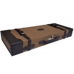 Mallette Maremmano en coton et cuir pour fusil de chasse canon 81 cm
