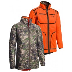 Polaire réversible Chevalier orange fluo et camo pixelé