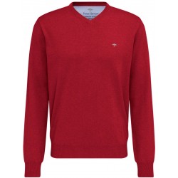Pull Fynch-Hatton col V coton ruby