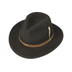 Chapeau en feutre marron...