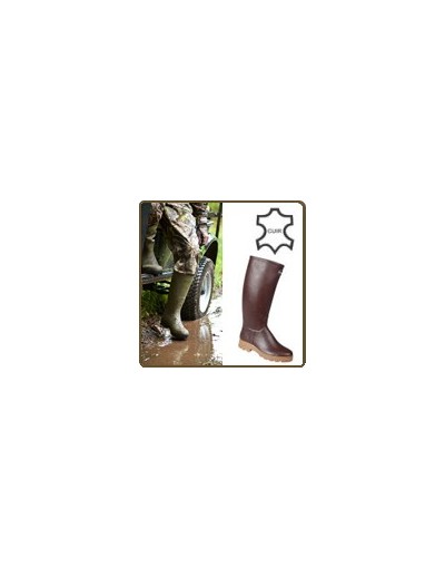 Bottes chasse intérieur cuir - Bottes de chasse